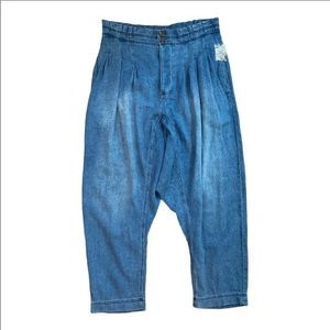 Free People Shaker and Mover Denim Harem Pants 8